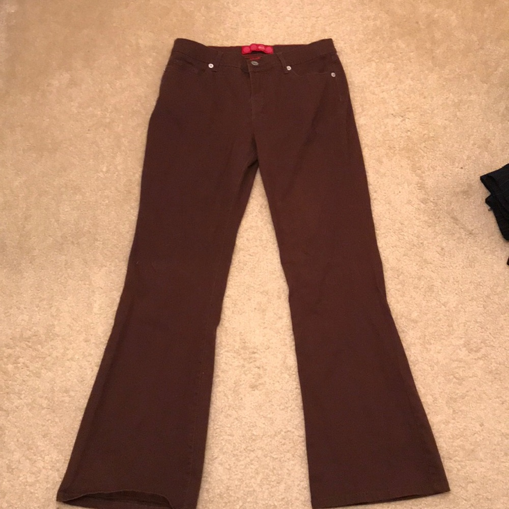 Brown flare jeans